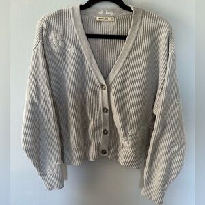 Marine Layer Light Gray Button-Up Cardigan